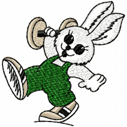 Rabbits Embroidery Design 12